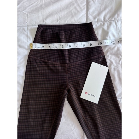New Lululemon Align High Rise HR Pant 28" Sz 0 Legging Pant Lava Cake Glow Grid - Picture 4 of 9